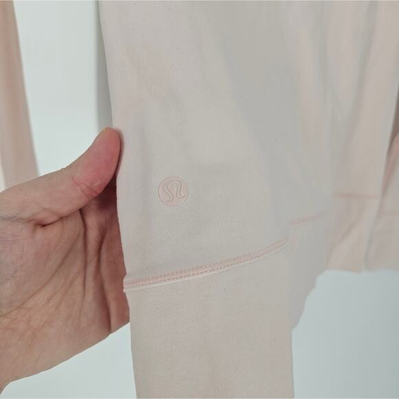 Lululemon Heathered Parfait Pink Just Breathe Long Sleeve 4 - Picture 8 of 9